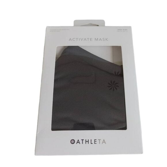 Athleta OS Pack of 2 Charcoal Gray Lightweight Particle Blockin Activate Mask - Picture 1 of 12